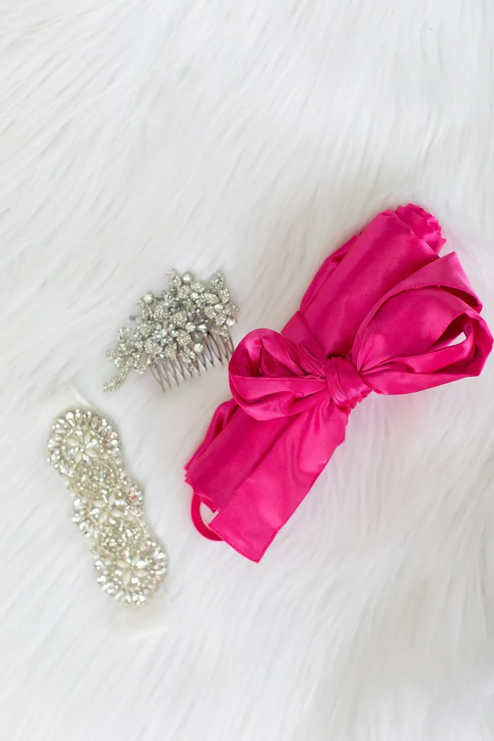 Solid Hot Pink Satin Bridesmaid Robe