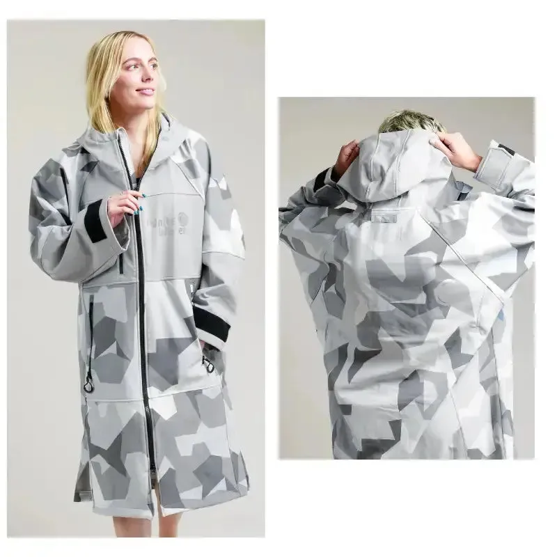 Unisex Post Swimming Robes | Soft Shell Arctic Camo Robe