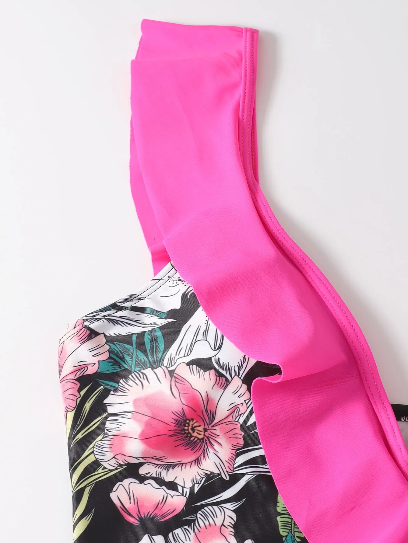 Vacation Tropical V Neck Women One-Pieces