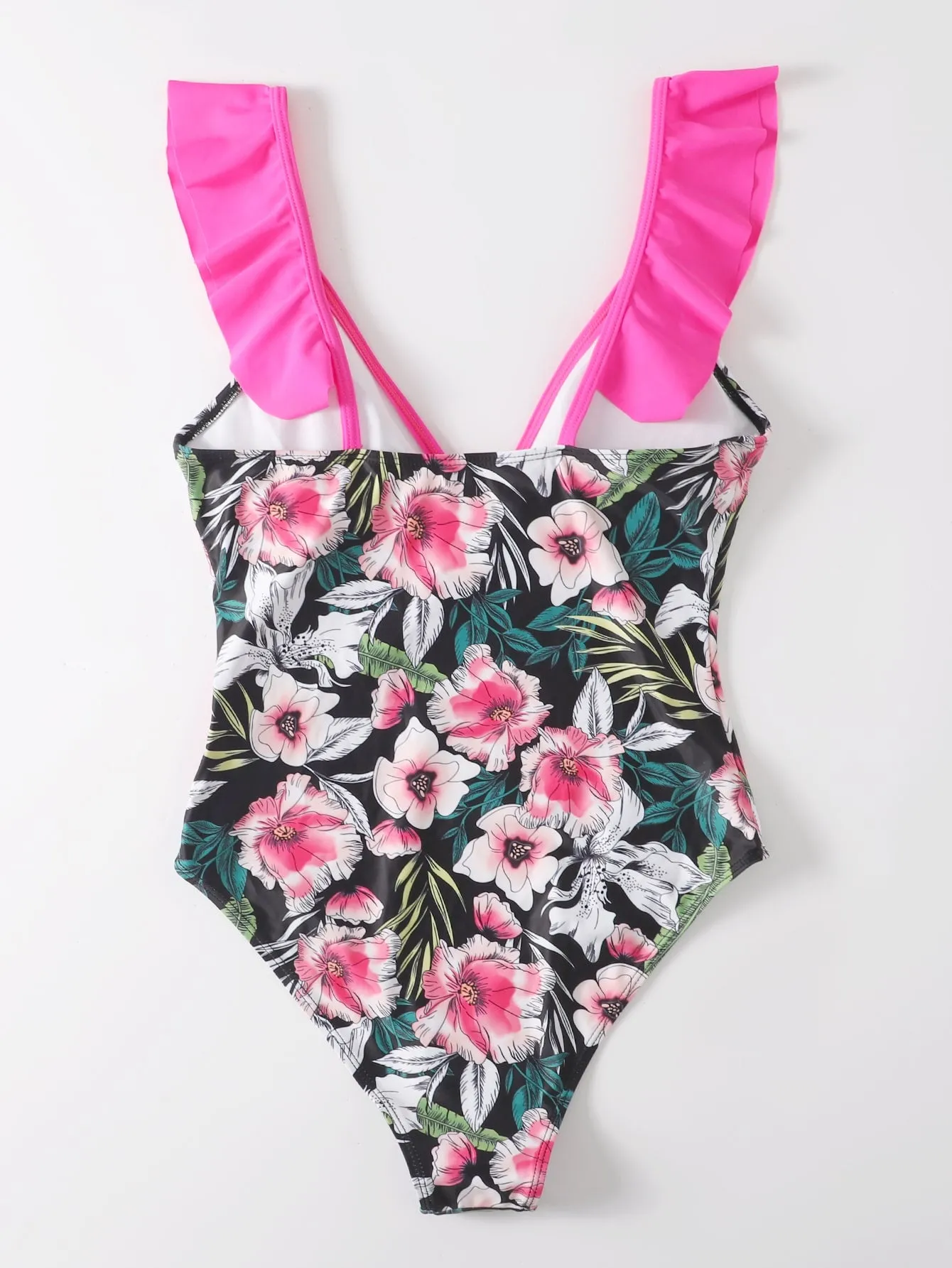 Vacation Tropical V Neck Women One-Pieces