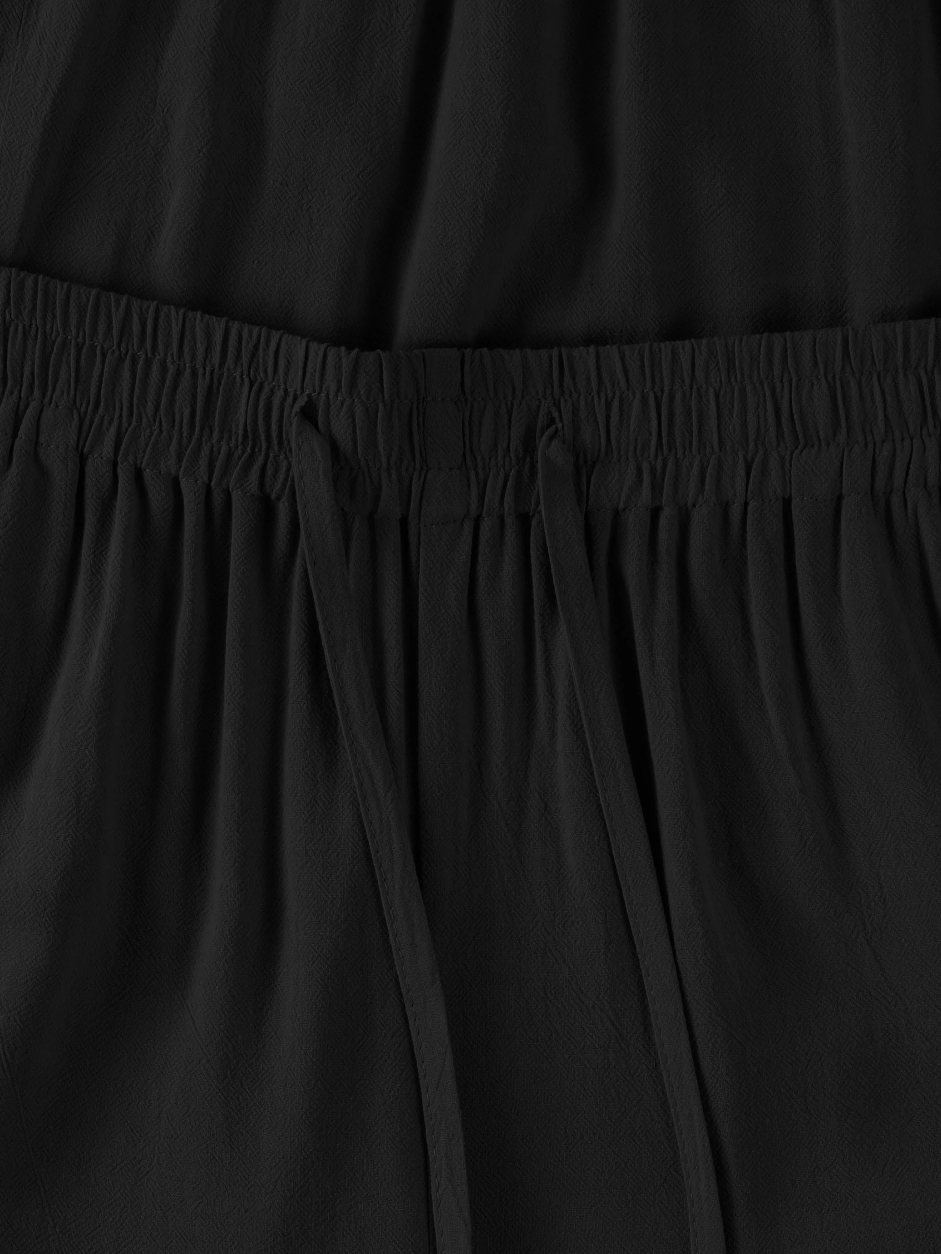 Womens Premium Capri Linen Pants Relaxed Fit Elastic Waist Cropped Trousers with Pockets