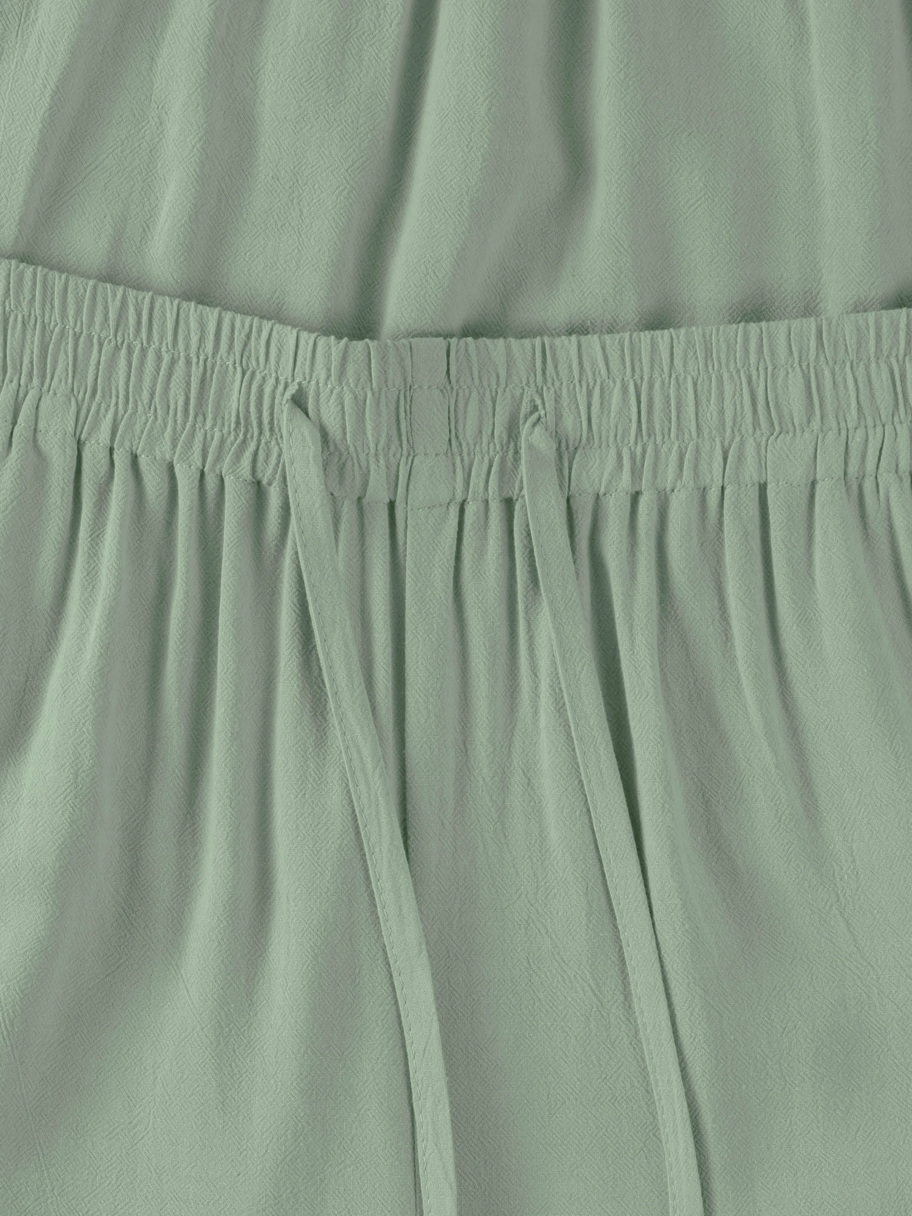 Womens Premium Capri Linen Pants Relaxed Fit Elastic Waist Cropped Trousers with Pockets