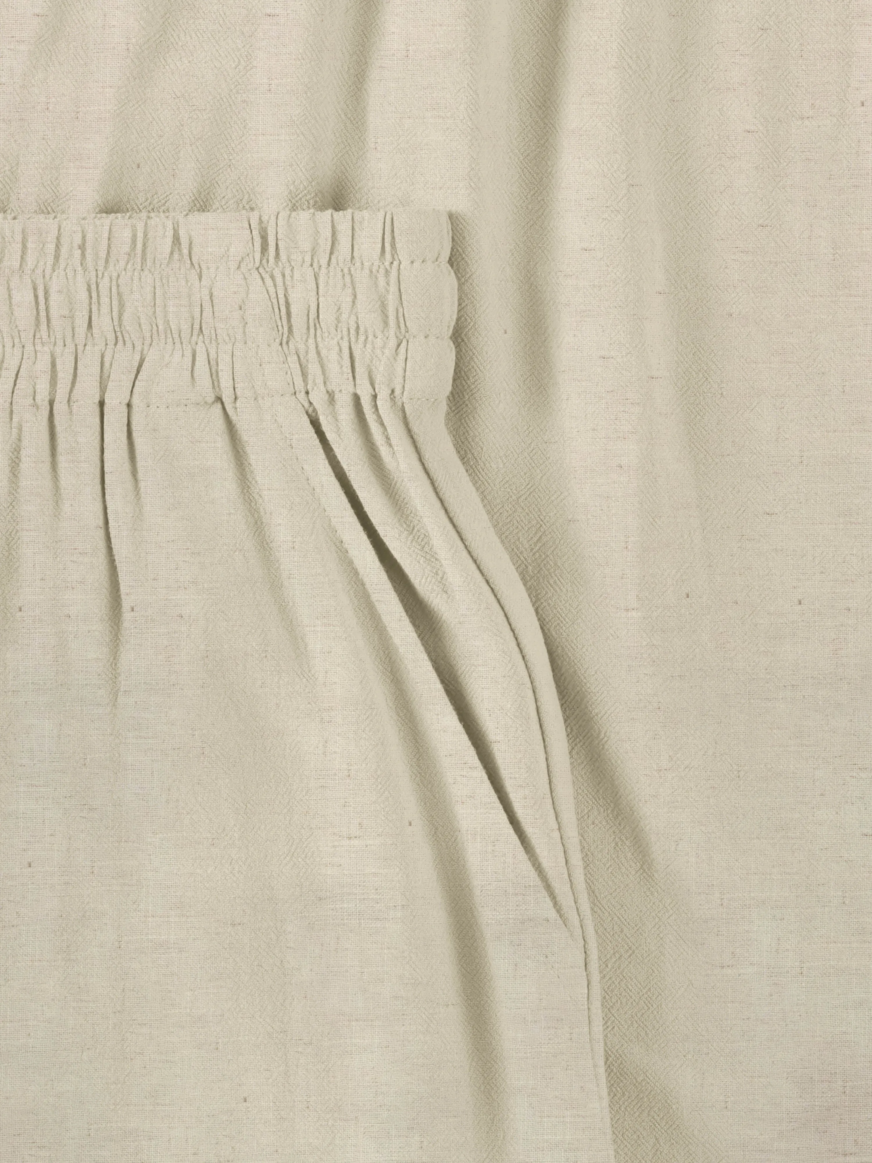 Womens Premium Capri Linen Pants Relaxed Fit Elastic Waist Cropped Trousers with Pockets